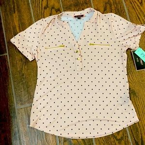 Pink polka dot shirt